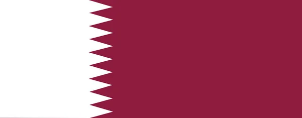 National Flag Qatar — Stock Photo, Image