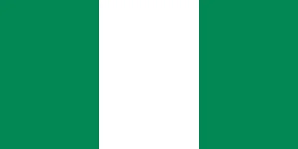 Státní Vlajka Nigérie — Stock fotografie