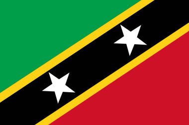 Saint Kitts ve Nevis ulusal bayrak. Saint Kitts ve Nevis bayrağı ile arka plan