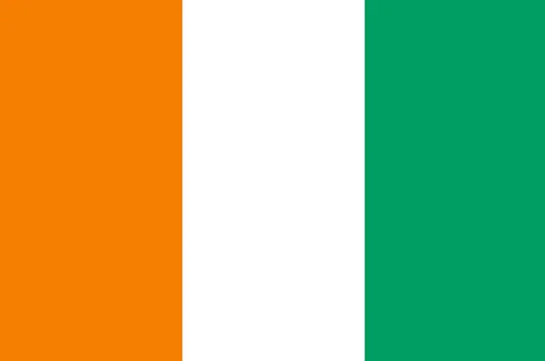 Bandeira Nacional Cte Ivoire Fundo Com Bandeira Cte Ivoire — Fotografia de Stock