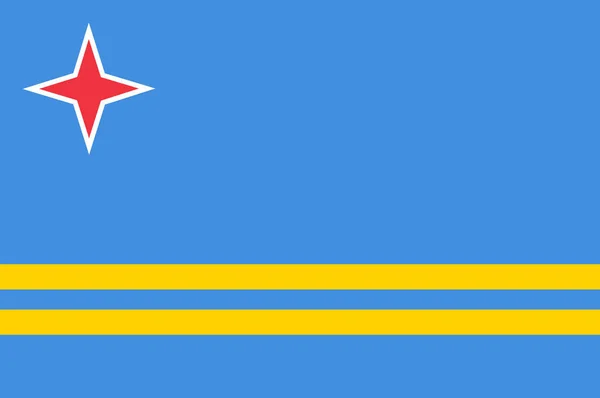 Aruba Flagga Bakgrund Med Flagga Aruba — Stockfoto