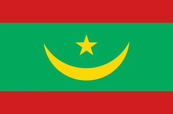 Nationale Vlag Van Mauritanië Achtergrond Met Vlag Van Mauritanië — Stockfoto