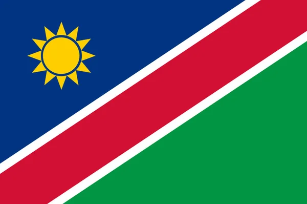 Nationale Vlag Van Namibië Achtergrond Met Vlag Van Namibië — Stockfoto