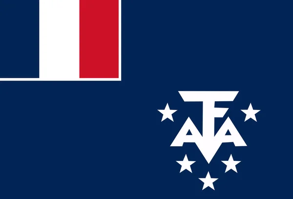 Государственный Флаг Французских Южных Антарктических Земель Фон Флагом Французских Южных — стоковое фото