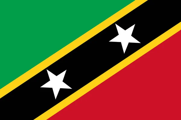 Drapeau National Saint Kitts Nevis Arrière Plan Avec Drapeau Saint — Photo