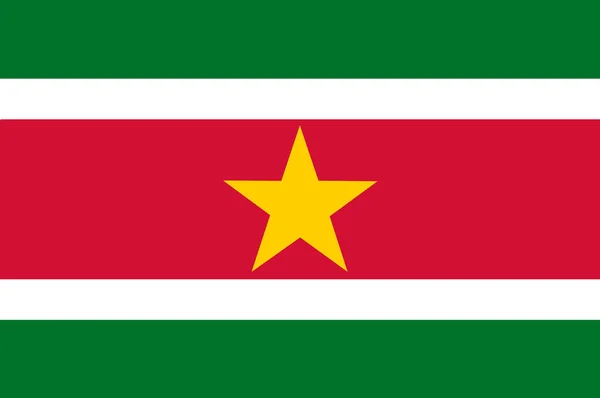 Bandera Nacional Surinam Fondo Con Bandera Surinam — Foto de Stock