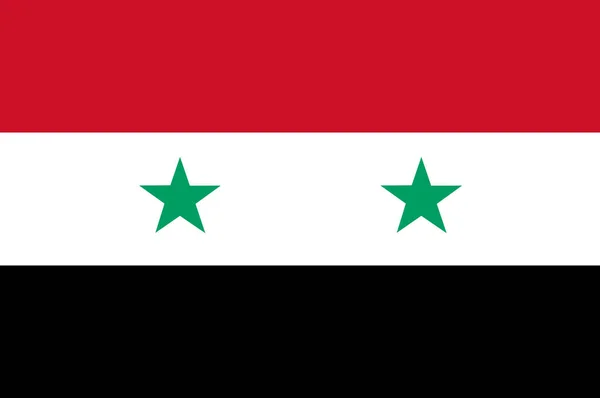 Bandeira Nacional Síria Antecedentes Com Bandeira Síria — Fotografia de Stock