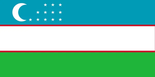Flaga Narodowa Uzbekistan Tło Flagą Uzbekistanu — Zdjęcie stockowe
