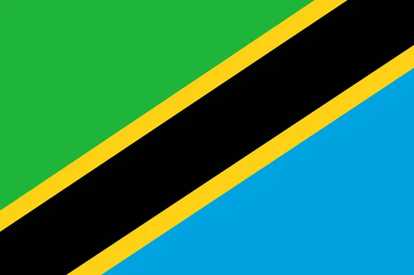 Bandera Nacional Tanzania Antecedentes Con Bandera Tanzania — Foto de Stock