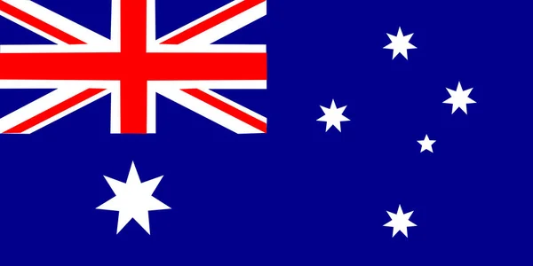Avustralya Ulusal Bayrak Avustralya Bayrağı Ile Arka Plan — Stok fotoğraf