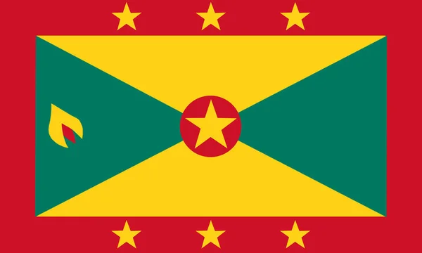 Bandiera Nazionale Grenada Fondo Con Bandiera Grenada — Foto Stock