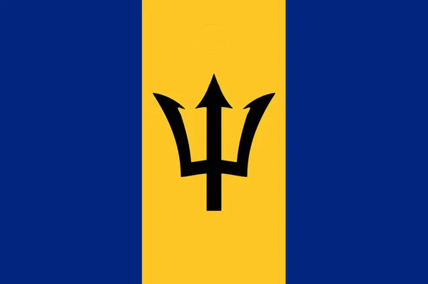 Flaga Narodowa Barbados Tło Flaga Barbadosu — Zdjęcie stockowe