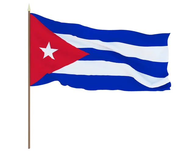 Bandera Cuba Antecedentes Para Editores Diseñadores Fiesta Nacional —  Fotos de Stock