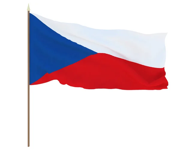Národní Vlajka Česká Republika Pozadí Pro Editory Návrháře Státní Svátek — Stock fotografie