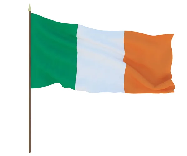 Nationalflagge Irlands Hintergrund Für Redakteure Und Designer Nationalfeiertag — Stockfoto