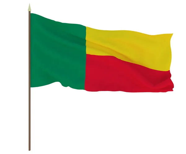 Státní Vlajka Beninu Pozadí Pro Editory Návrháře Státní Svátek — Stock fotografie