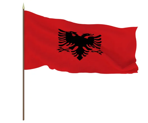 Nationale Vlag Van Albanië Achtergrond Voor Editors Ontwerpers Nationale Feestdag — Stockfoto