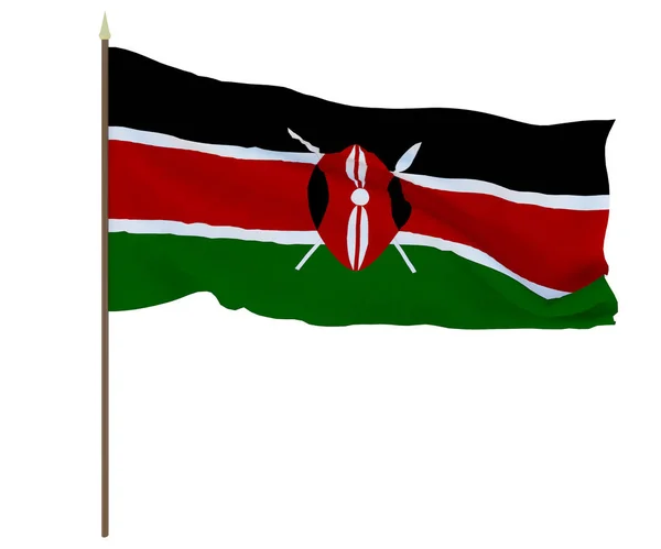 Státní Vlajka Keni Pozadí Pro Editory Návrháře Státní Svátek — Stock fotografie