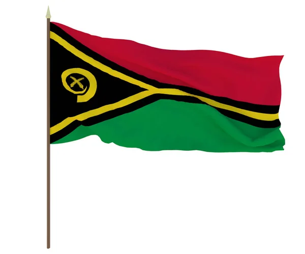 Bandera Nacional Vanuatu Antecedentes Para Editores Diseñadores Fiesta Nacional —  Fotos de Stock