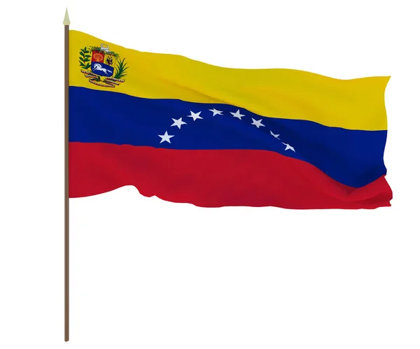 Bandeira Nacional Venezuela Antecedentes Para Editores Designers Férias Nacionais — Fotografia de Stock