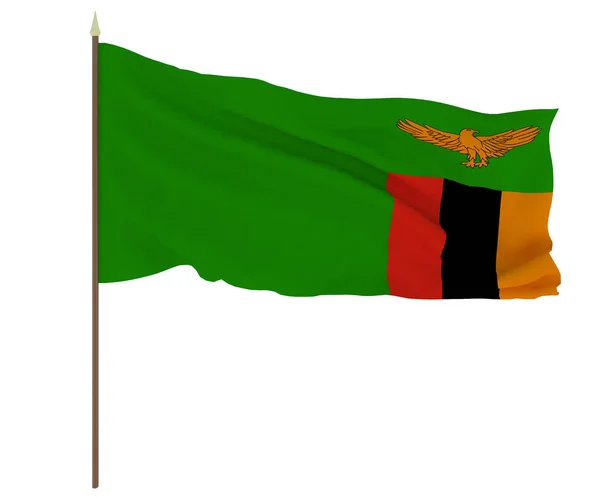 Nationale Vlag Van Zambia Achtergrond Voor Editors Ontwerpers Nationale Feestdag — Stockfoto