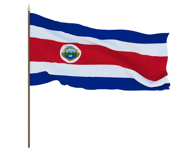 Bandera Nacional Costa Rica Antecedentes Para Editores Diseñadores Fiesta Nacional — Foto de Stock