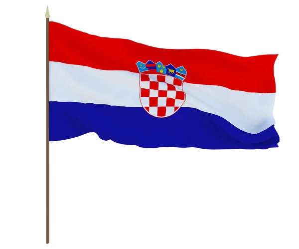 Національний Прапор Хорватії Фон Редакторів Дизайнерів Національне Свято — стокове фото
