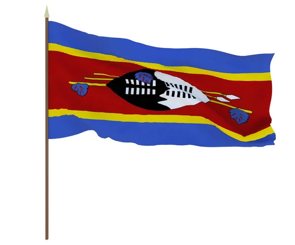 Bandiera Nazionale Eswatini Sfondo Redattori Designer Festa Nazionale — Foto Stock