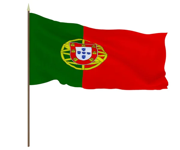 葡萄牙国旗 编辑和设计人员的背景 国庆节 — 图库照片