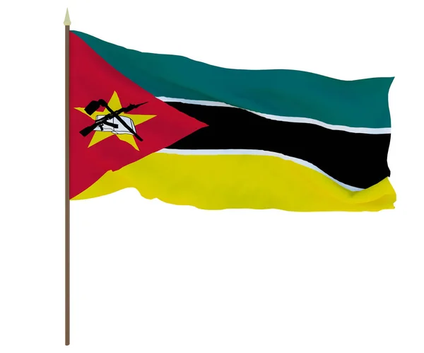 Bandera Nacional Mozambique Antecedentes Para Editores Diseñadores Fiesta Nacional —  Fotos de Stock