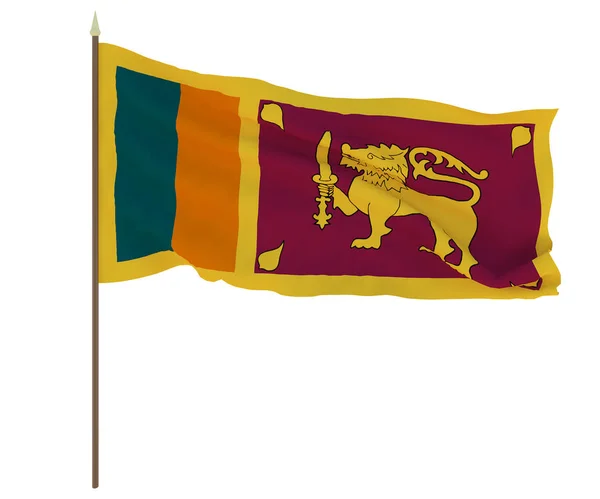 斯里兰卡国旗 编辑和设计人员的背景 国庆节 — 图库照片