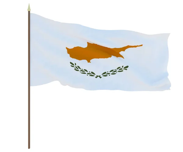 Nationalflagge Fcyprus Hintergrund Für Redakteure Und Designer Nationalfeiertag — Stockfoto