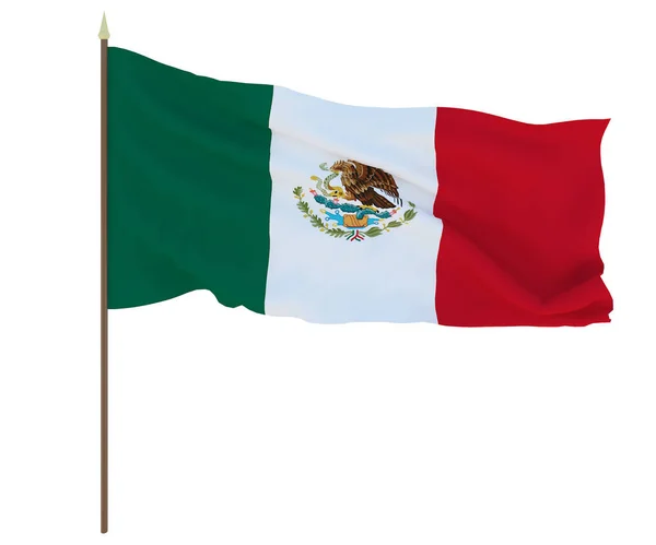 National Flag Mexico Background Editors Designers National Holiday — Stock Photo, Image