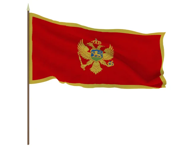 Bandeira Nacional Montenegro Antecedentes Para Editores Designers Férias Nacionais — Fotografia de Stock
