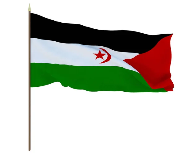 Nationale Vlag Van Sahrawi Arabische Democratische Republiek Achtergrond Voor Editors — Stockfoto