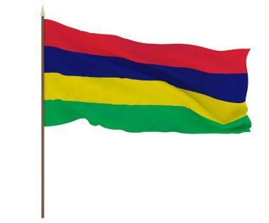  Mauritius ulusal bayrak. Editörler ve tasarımcılar için arka plan. Ulusal tatil.