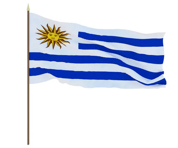 Uruguay Flagga Bakgrunden För Redaktörer Och Formgivare Nationell Helgdag — Stockfoto