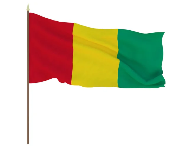 Bandera Nacional Guinea Antecedentes Para Editores Diseñadores Fiesta Nacional — Foto de Stock