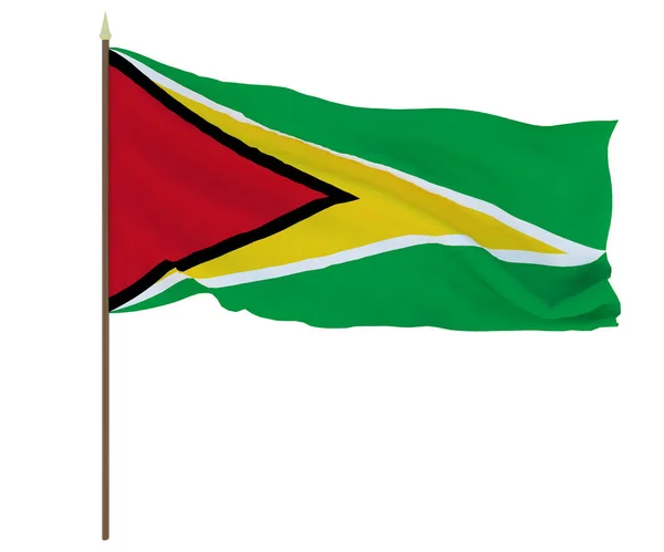 Bandera Nacional Guyana Antecedentes Para Editores Diseñadores Holida Nacional —  Fotos de Stock