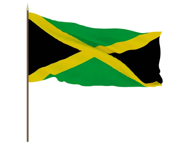 Nationale Vlag Van Jamaica Achtergrond Voor Editors Ontwerpers Nationale Feestdag — Stockfoto
