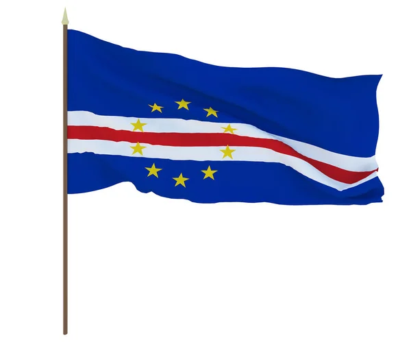 Nationalflagge Von Cape Verde Hintergrund Mit Flagge Von Cape Verde — Stockfoto