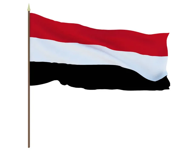 Bandeira Nacional Iémen Antecedentes Para Editores Designers Férias Nacionais — Fotografia de Stock