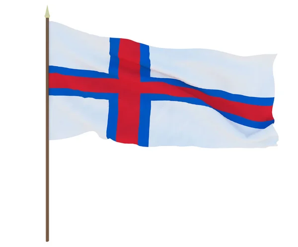 Національний Прапор Фарерських Островів Він Фон Редакторів Дизайнерів Національні Holiday — стокове фото