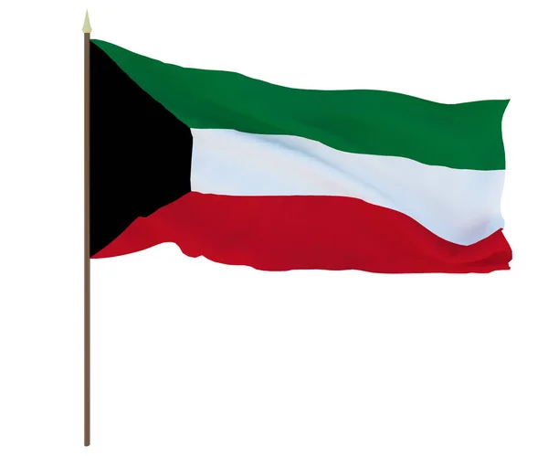National Flag Flag Kuwait Background Editors Designers National Holiday — Stock Photo, Image