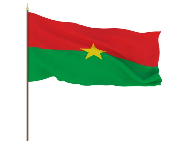 Státní Vlajka Burkiny Faso Pozadí Pro Editory Návrháře Státní Svátek — Stock fotografie