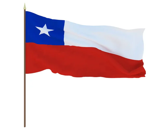 Bandeira Nacional Chile Antecedentes Para Editores Designers Férias Nacionais — Fotografia de Stock