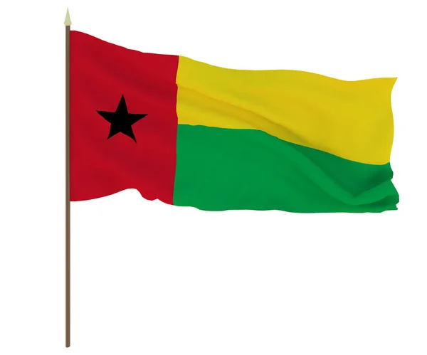 Státní Vlajka Guineje Bissau Pozadí Pro Editory Návrháře Státní Svátek — Stock fotografie
