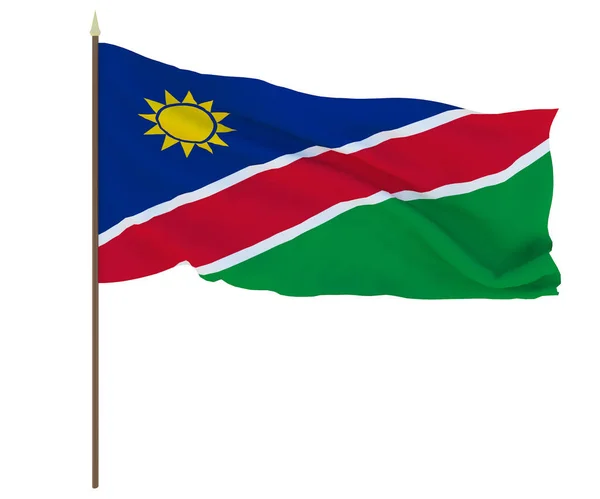 Státní Vlajka Namibie Pozadí Pro Editory Návrháře Státní Svátek — Stock fotografie