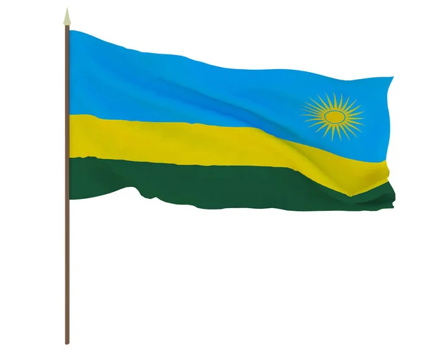 Nationalflagge Ruandas Hintergrund Für Redakteure Und Designer Nationalfeiertag — Stockfoto