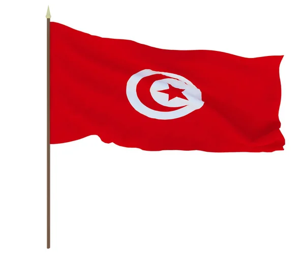 Drapeau National Tunisie Contexte Pour Les Éditeurs Les Concepteurs Fête — Photo